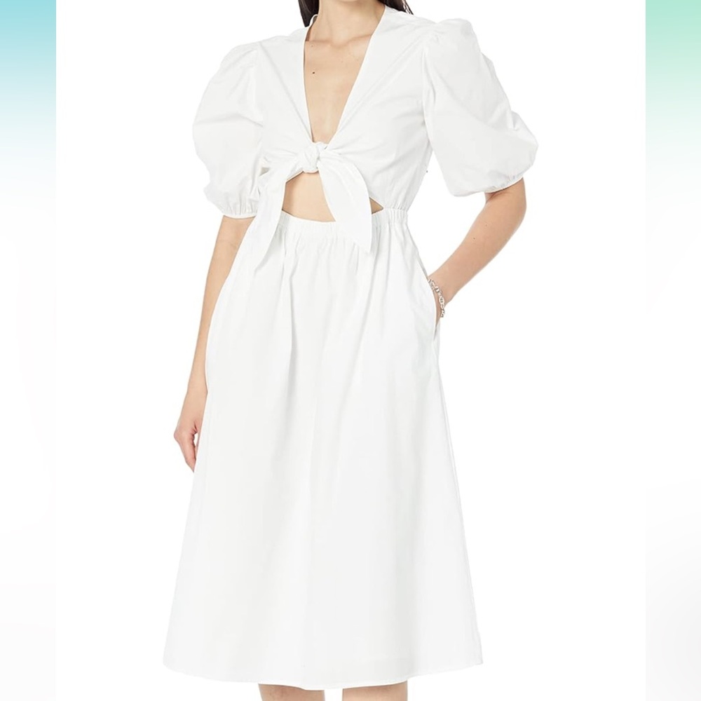 THE DROP White Midi Dress, Size L, Tags On, NEVER WORN!